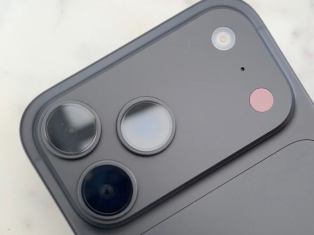 iPhone 18 Pro Max camera close-up on marble